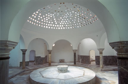 The large public bath in ‘Akká where Bahá’u’lláh sometimes went, escorted by a guard. 