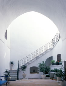 The stairs leading to the upper floor of the House of ‘Abbúd.