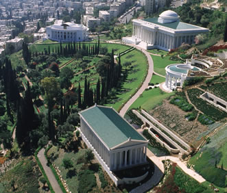 View of the Bahá'í World Centre on Mount Carmel, Haifa.
