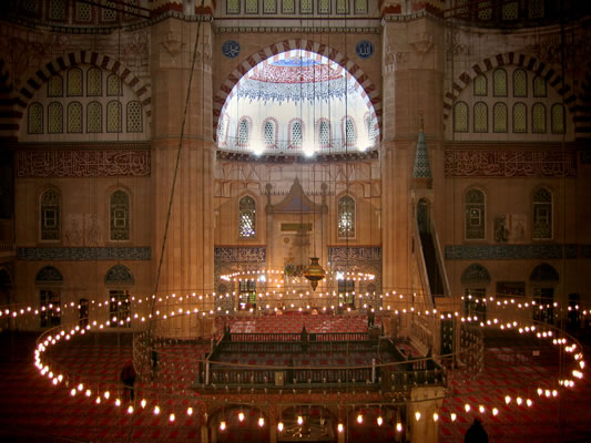 Interior of the Mosque of Sultan Salim.