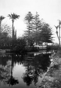 This photograph shows how the water flowed on both sides of the garden.